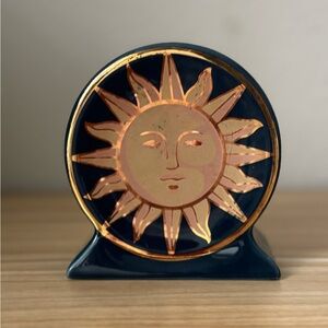 VTG Spring Maid Celestial Y2K Ceramic Toothbrush Holder Sun Moon *READ*
